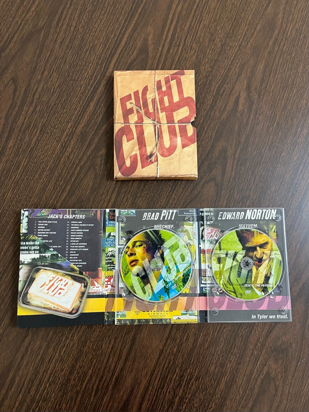 Fight Club DVD 2000 2-Disc Special Edition Digipack Brown Wrapper Pre-Owned